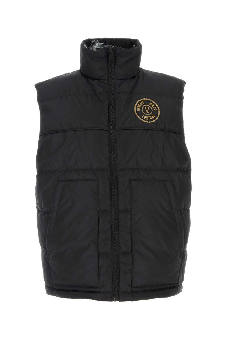 Black Reversible Sleeveless Down Jacket 1
