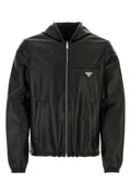 Black nappa leather reversible jacket 1