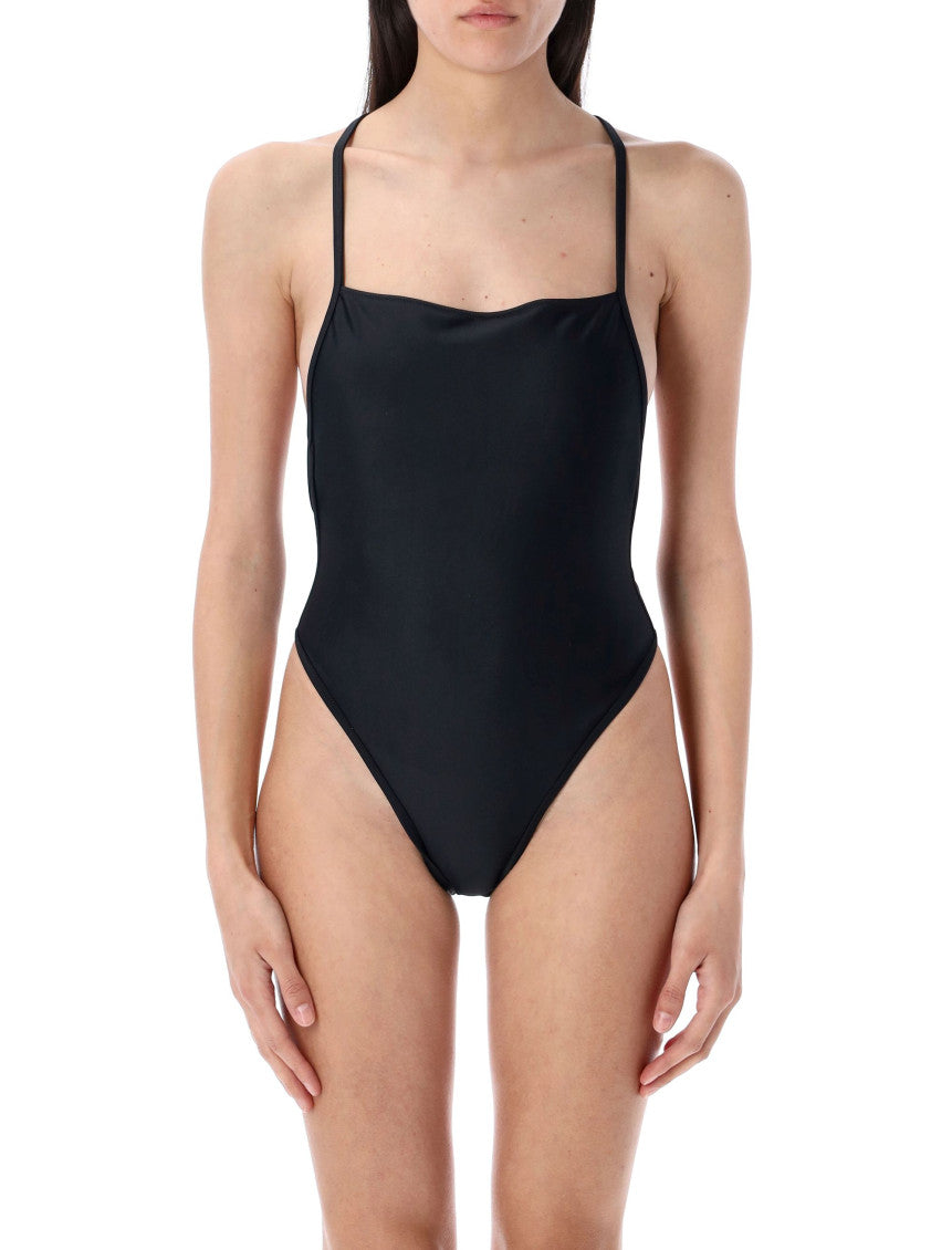 Black crescent moon swimsuit 1