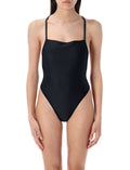 Black crescent moon swimsuit 1