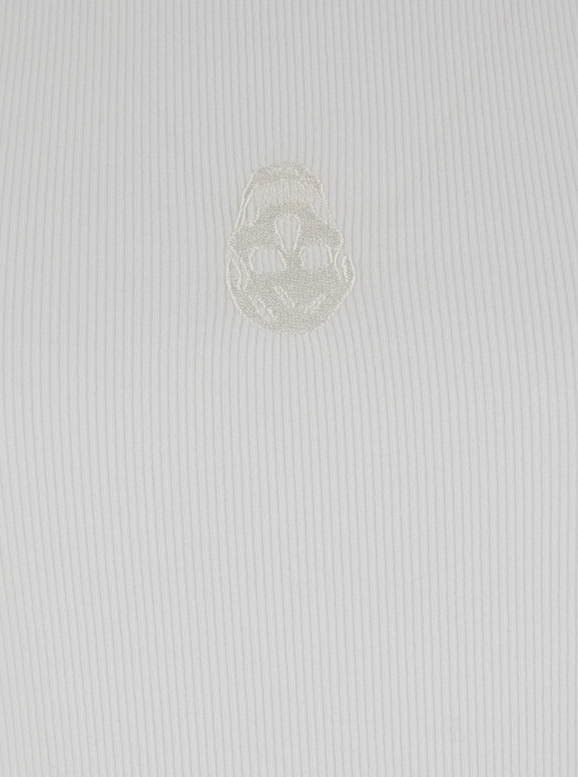 White Stretch Cotton Tank Top 3