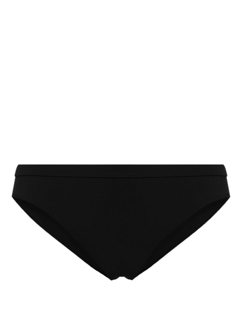 Black elasticated-waistband bikini bottom 1
