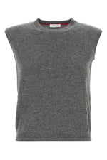 Grey stretch cashmere blend vest  1