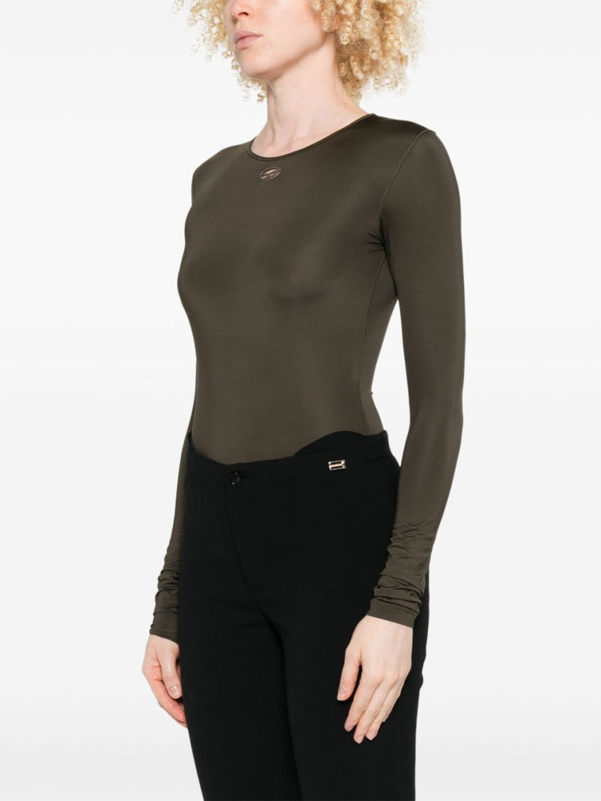Olive long-sleeve bodysuit 2