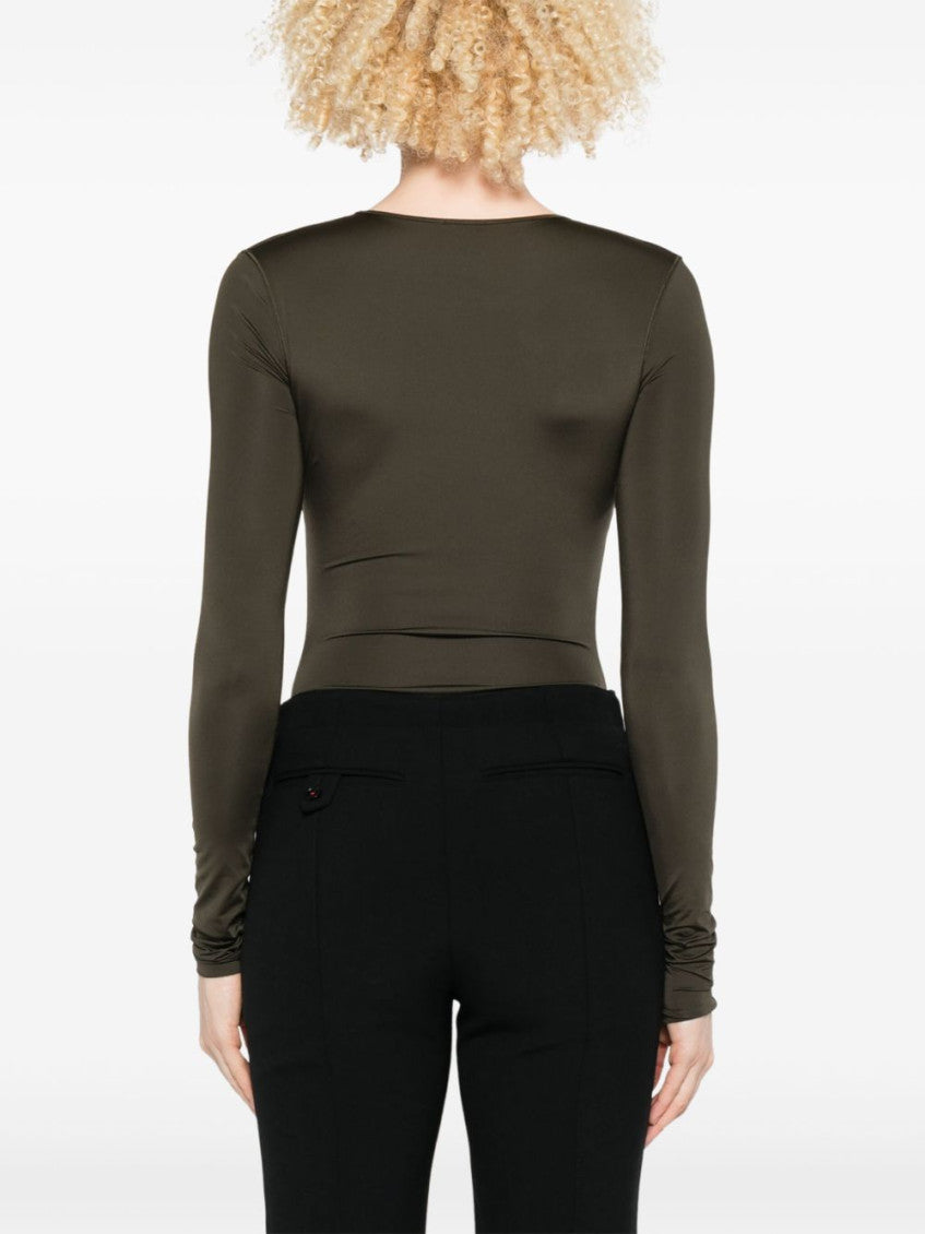 Olive long-sleeve bodysuit 4