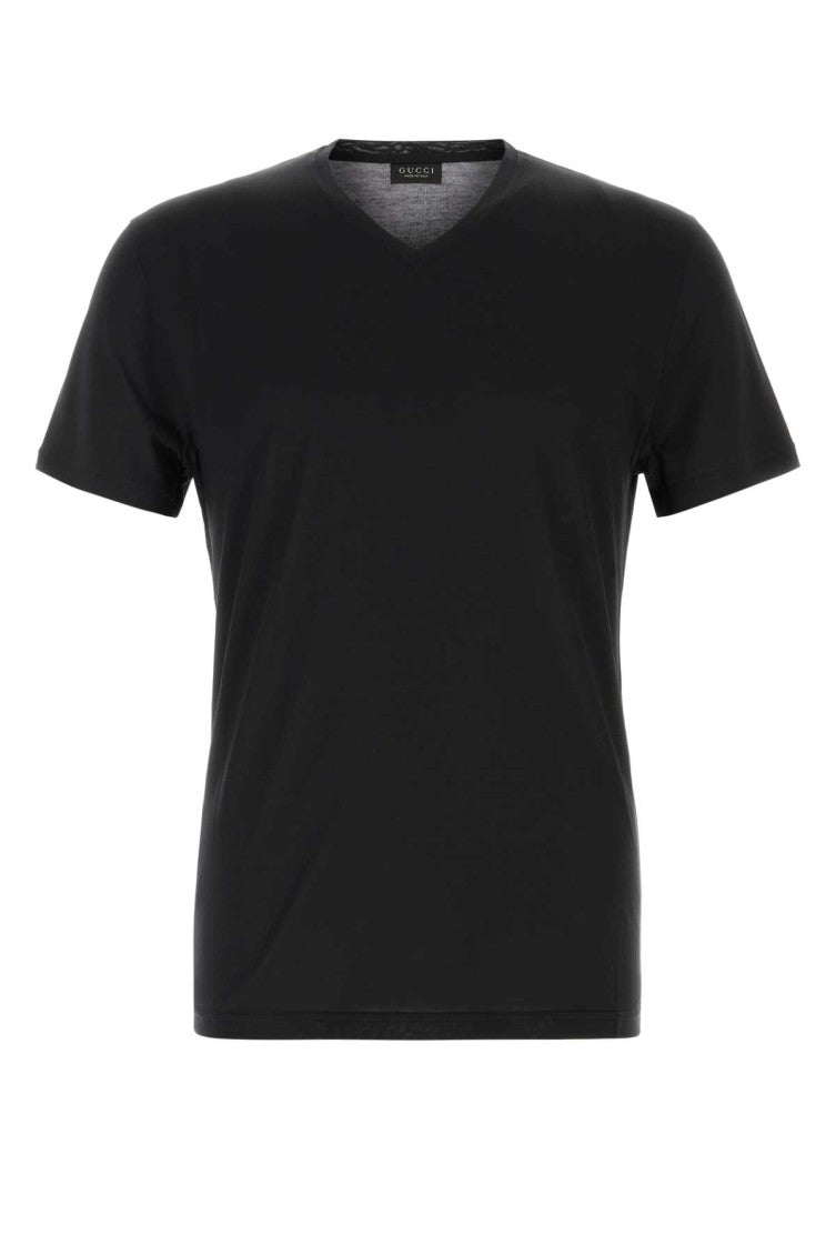 Black V Neck T-Shirt 1