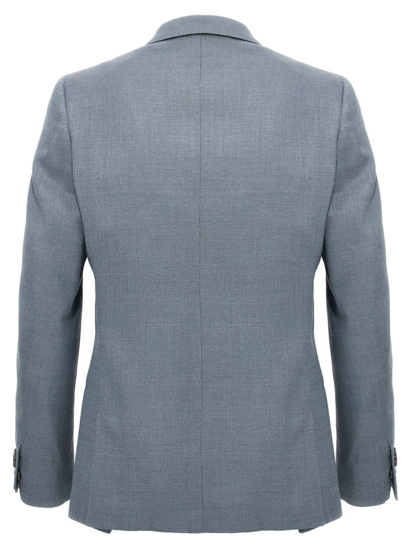 Light Blue Notched Lapel Blazer 2