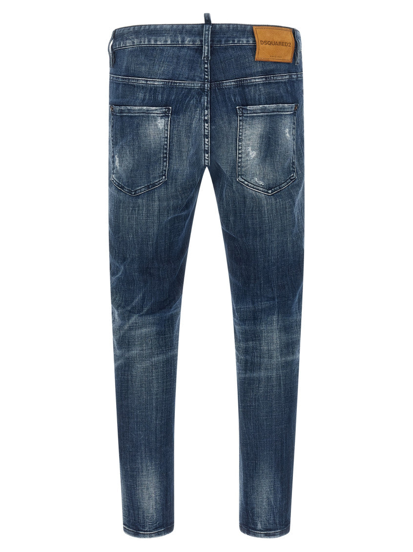 Blue Slim Low Rise Jeans 2
