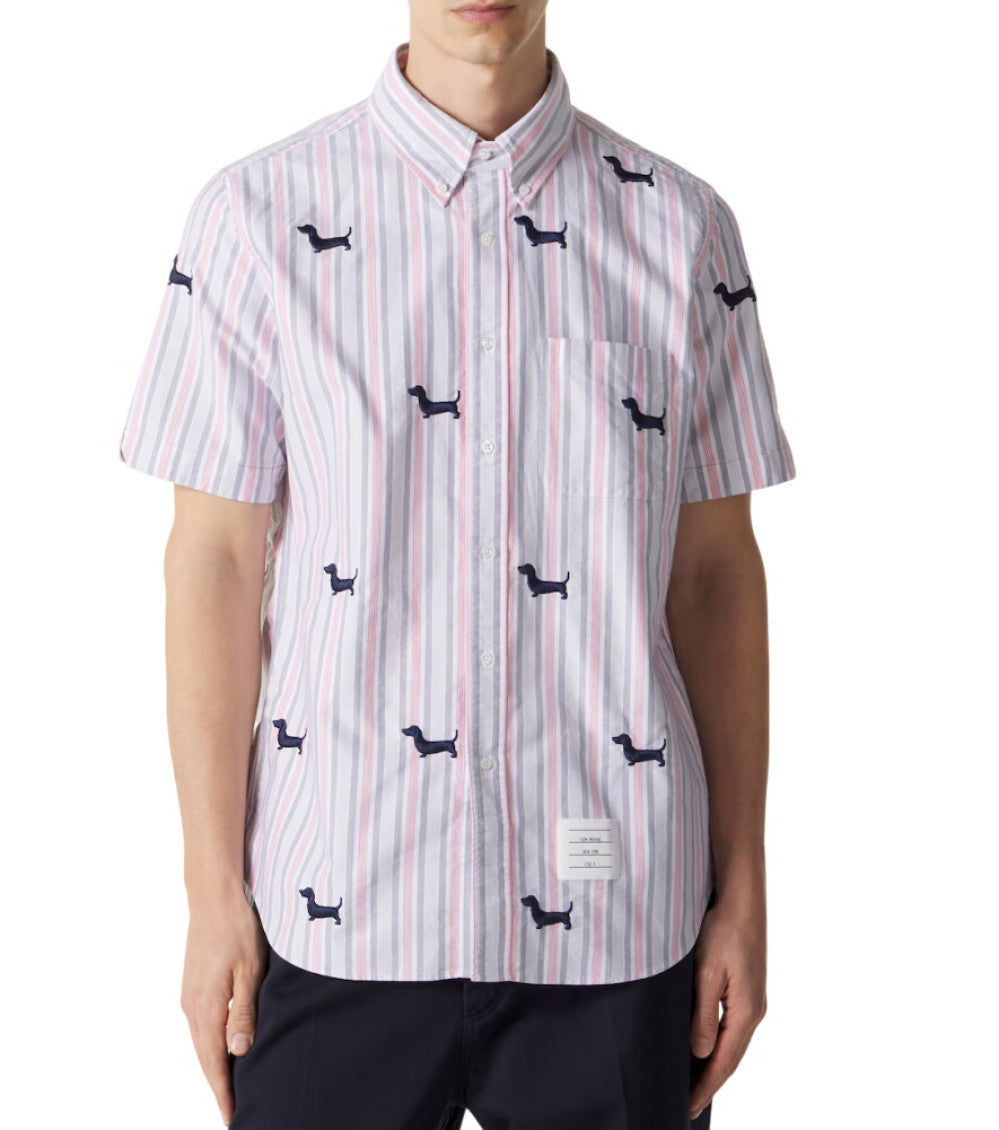 Pink Straight Stripes Shirts 2