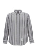 Grey Regular Stripes Shirts 1