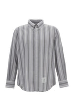 Grey Regular Stripes Shirts 1