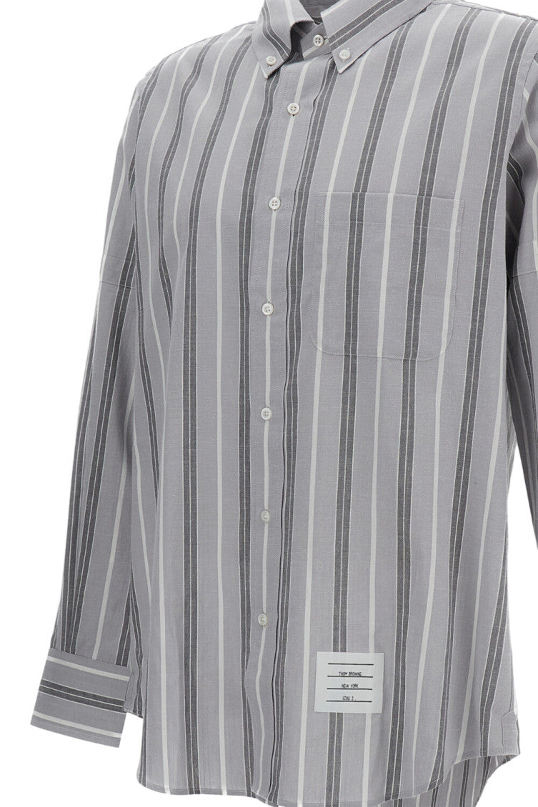 Grey Regular Stripes Shirts 3