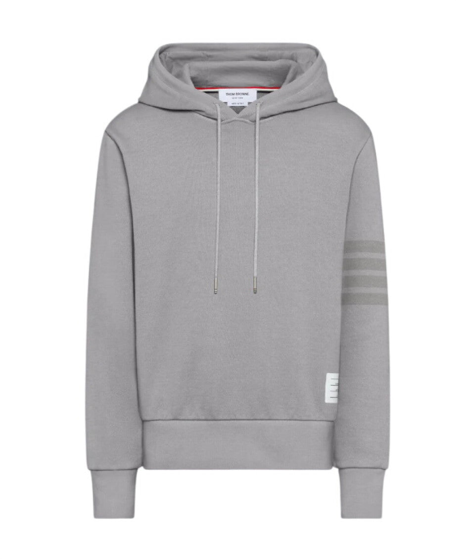 Grey Solid Hood Sweatshirt 1