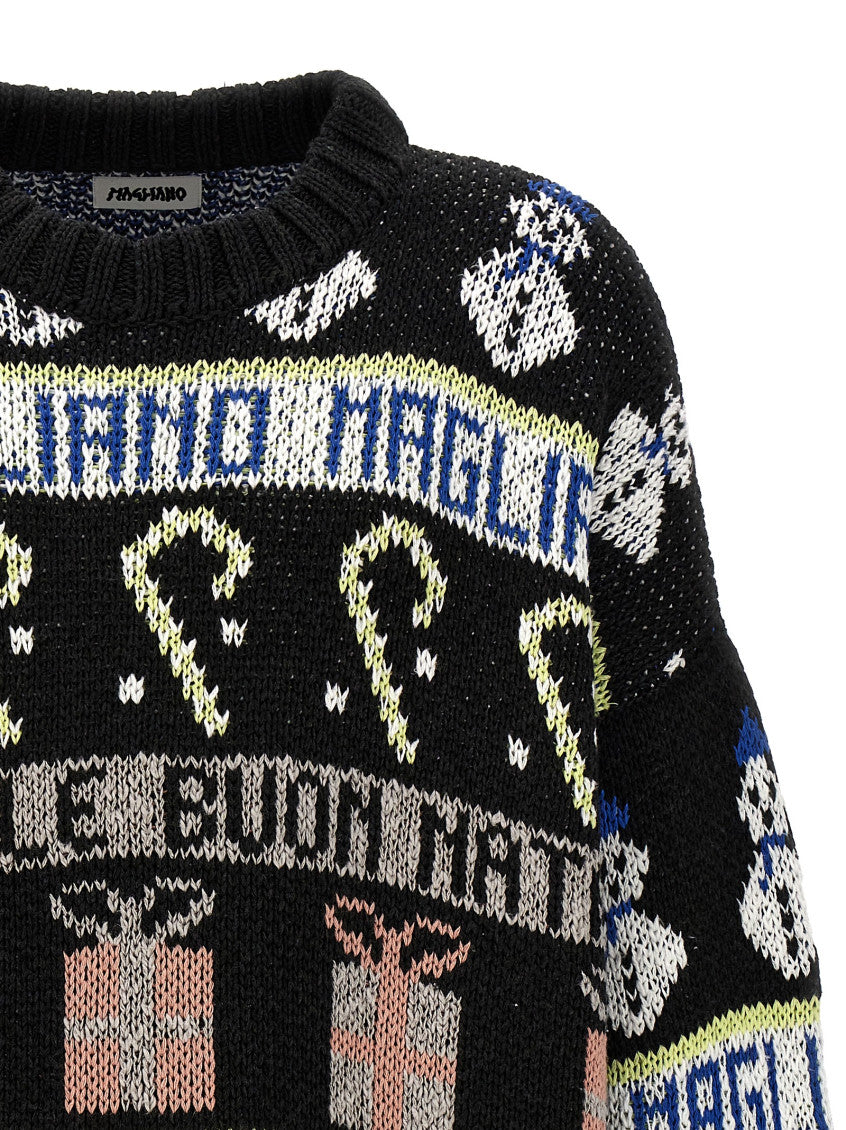 Black Knitted Crew Neck Sweater 3