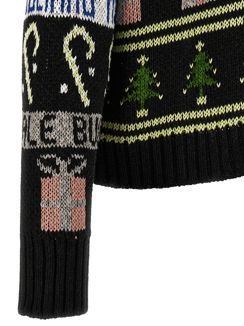Black Knitted Crew Neck Sweater 4