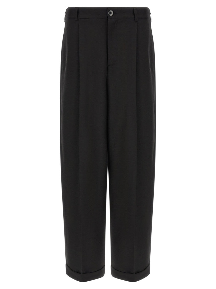 Black Relaxed Pleated Pants 1