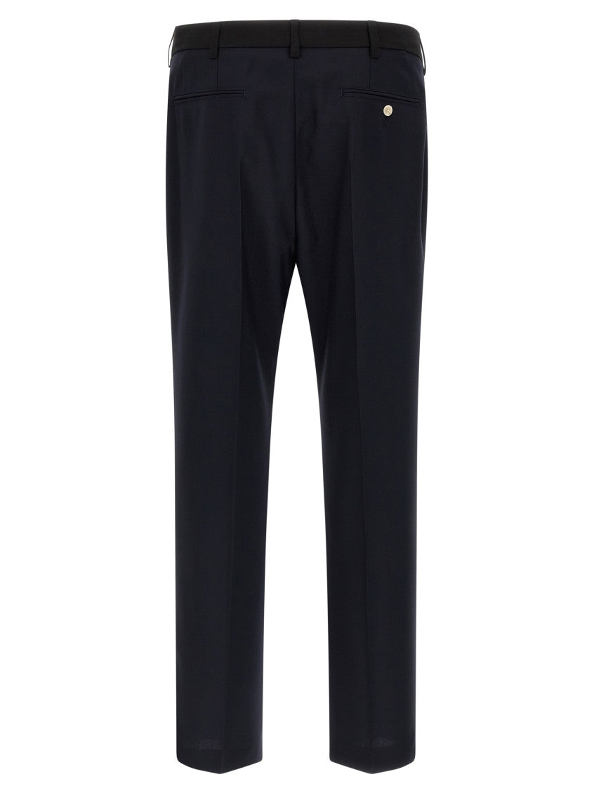 Blue Straight Flat Front Pants 2
