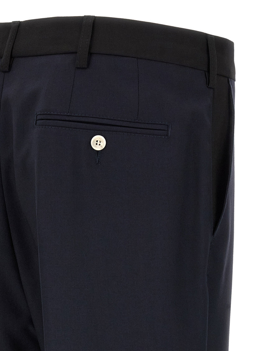 Blue Straight Flat Front Pants 4