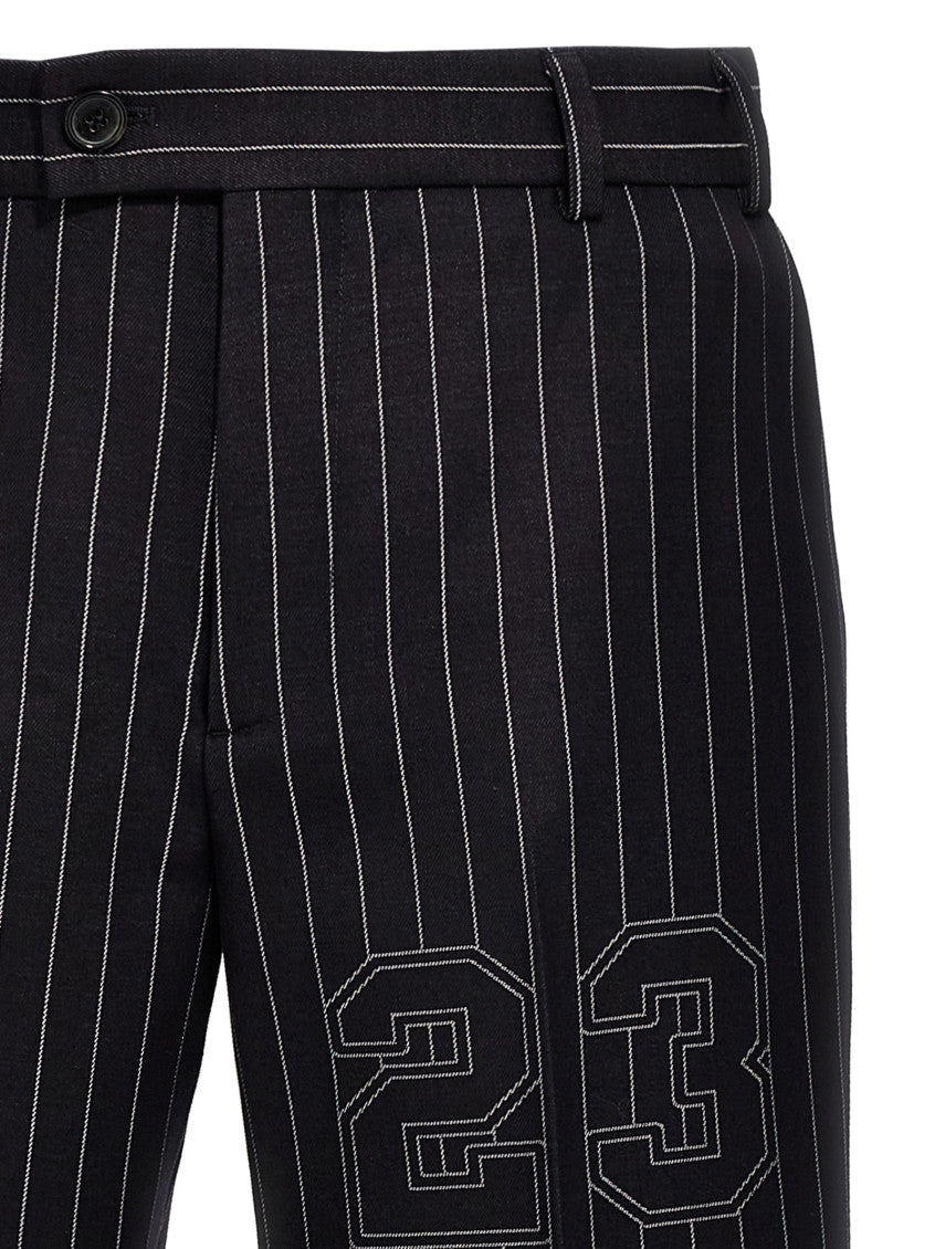 Navy Blue Straight Pants 3