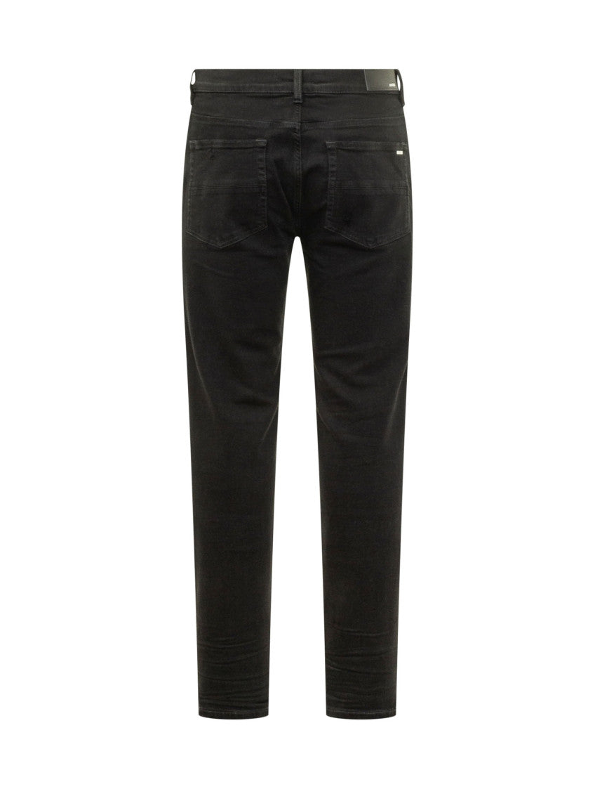 Black Slim Mid Rise Jeans 2