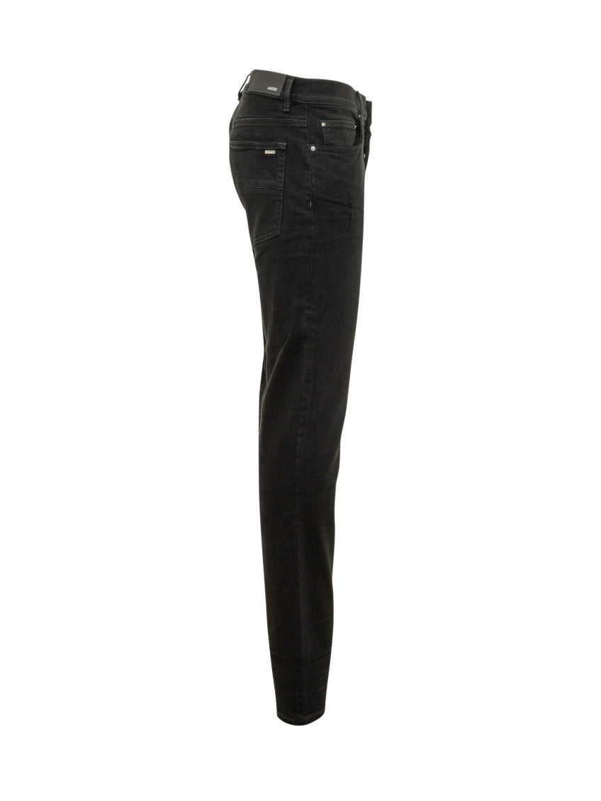 Black Slim Mid Rise Jeans 3