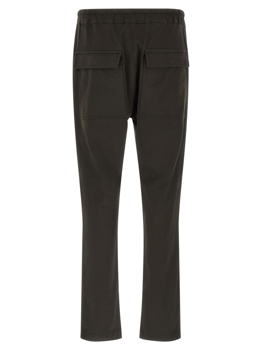 Brown Cotton Embroidered Joggers 2