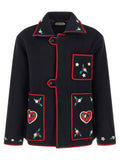 Navy Red Embroidered Jacket 1