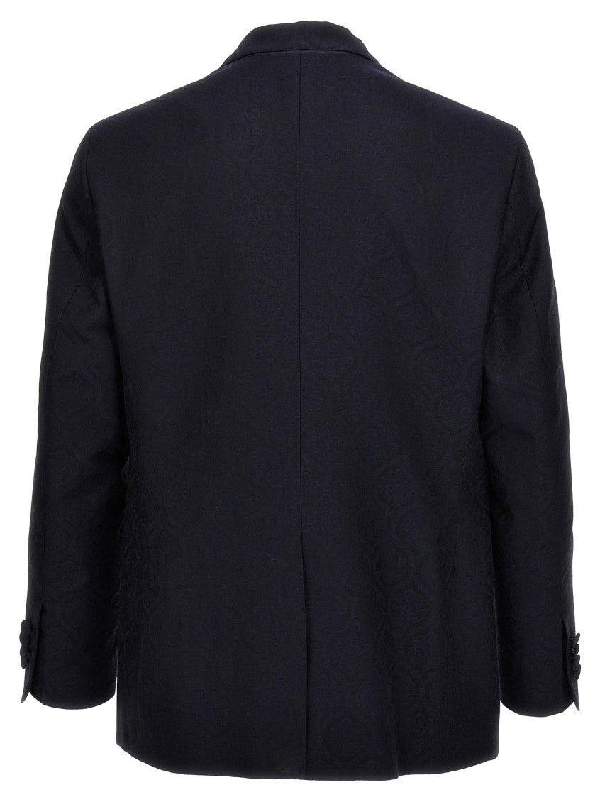 Blue Peaked Lapel Blazer 2