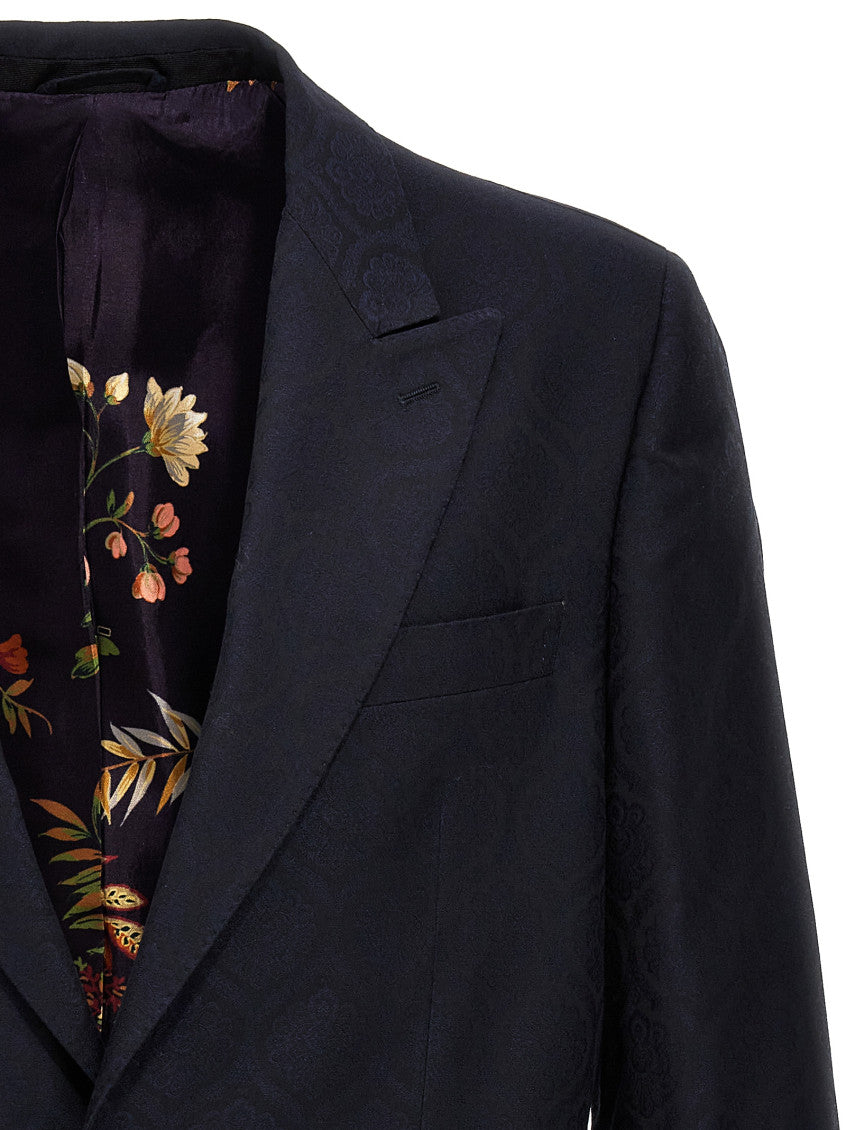 Blue Peaked Lapel Blazer 3