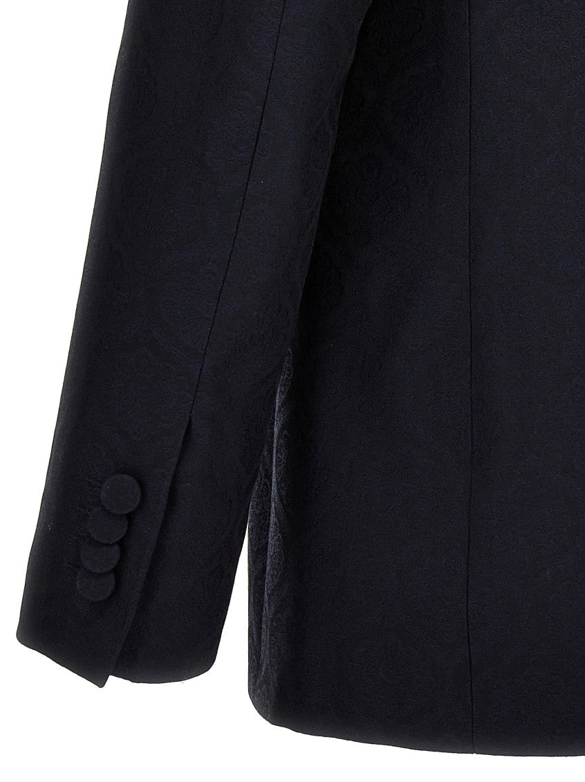 Blue Peaked Lapel Blazer 4