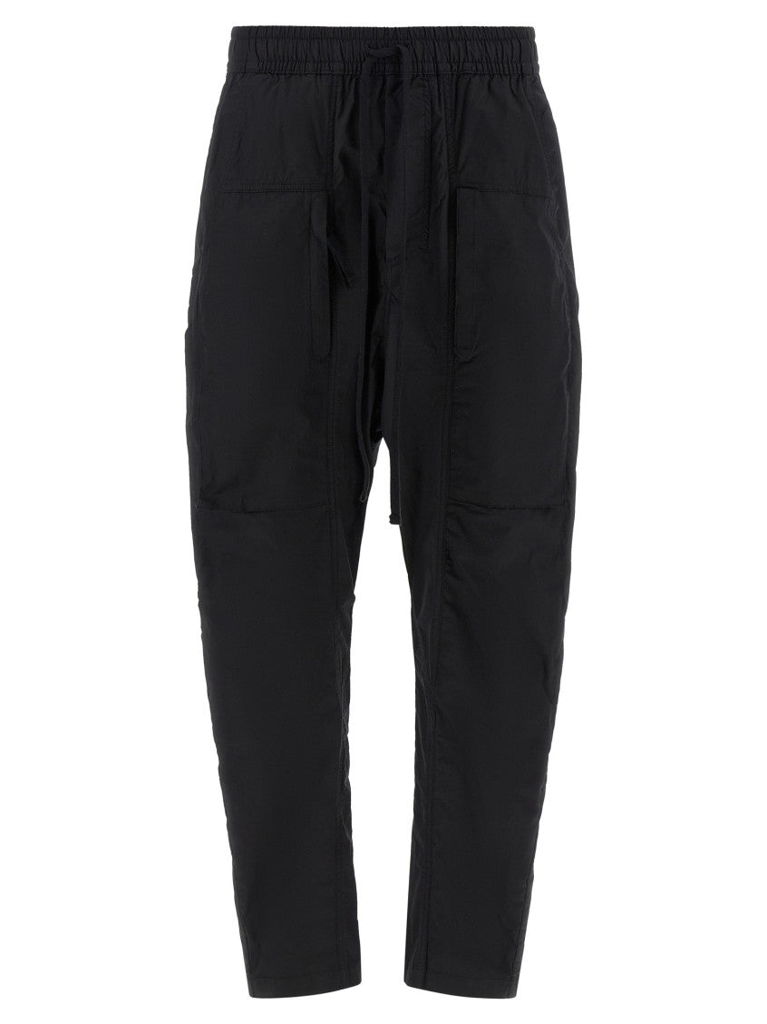 Black Relaxed Drawstring Pants 1