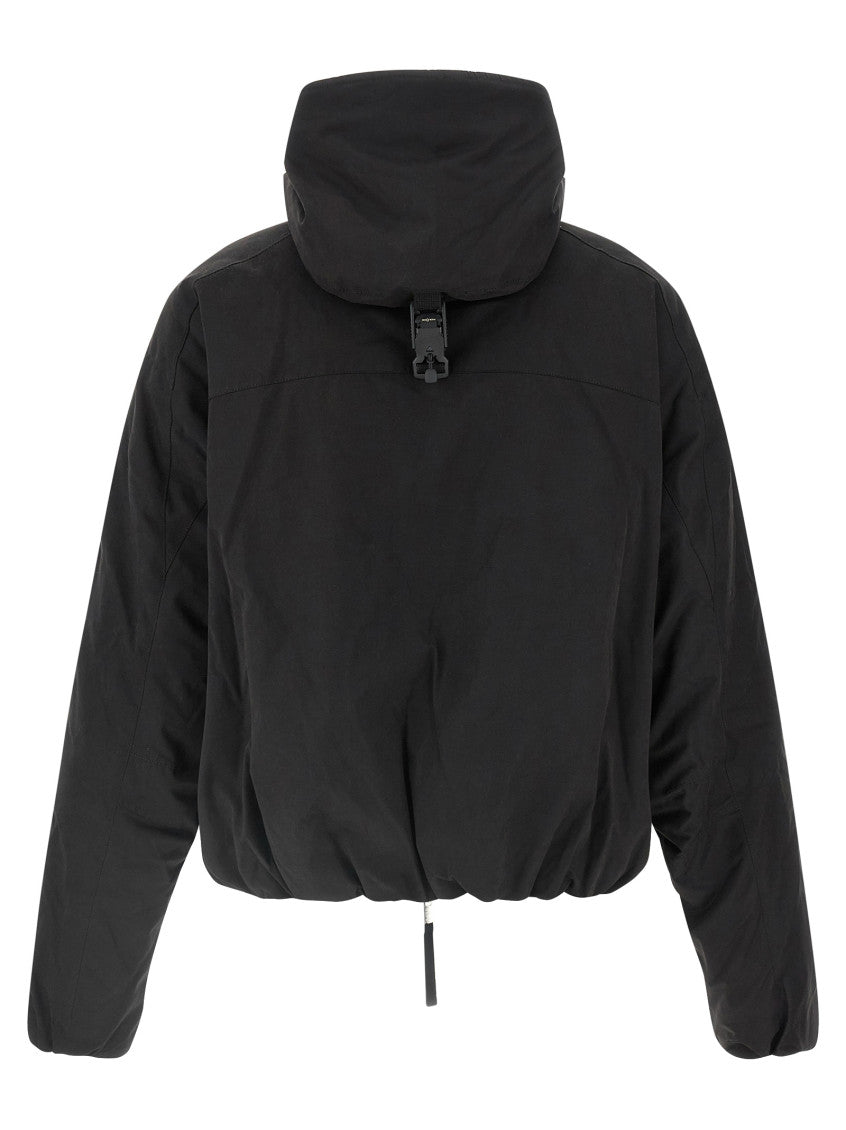 Black Solid Hood Jacket 2