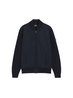 Navy Blue Solid Bomber Jackets 1