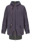 Purple Hooded Parka Jacket 1