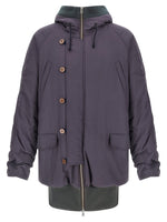 Purple Hooded Parka Jacket 1