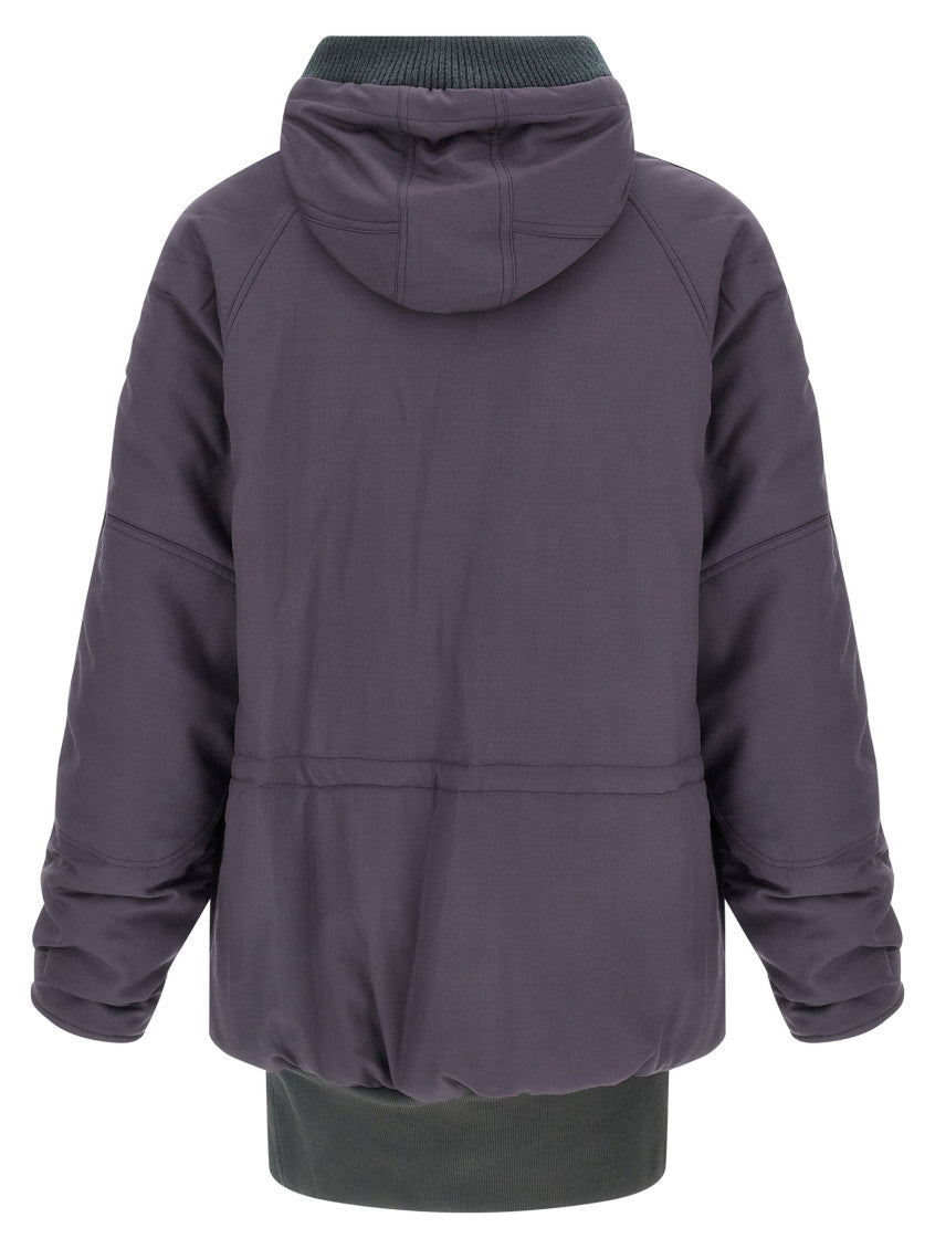 Purple Hooded Parka Jacket 2