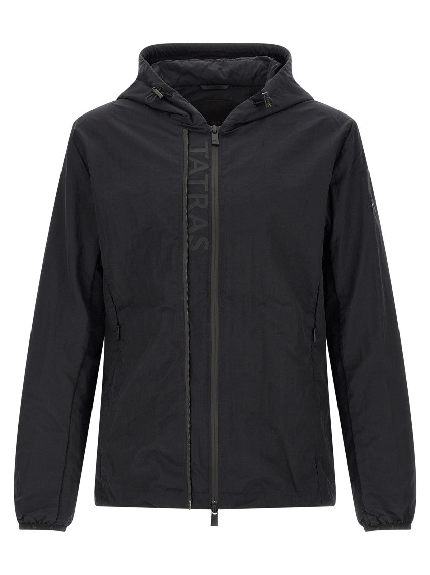 Black Solid Hood Jacket 1