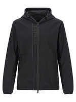 Black Solid Hood Jacket 1