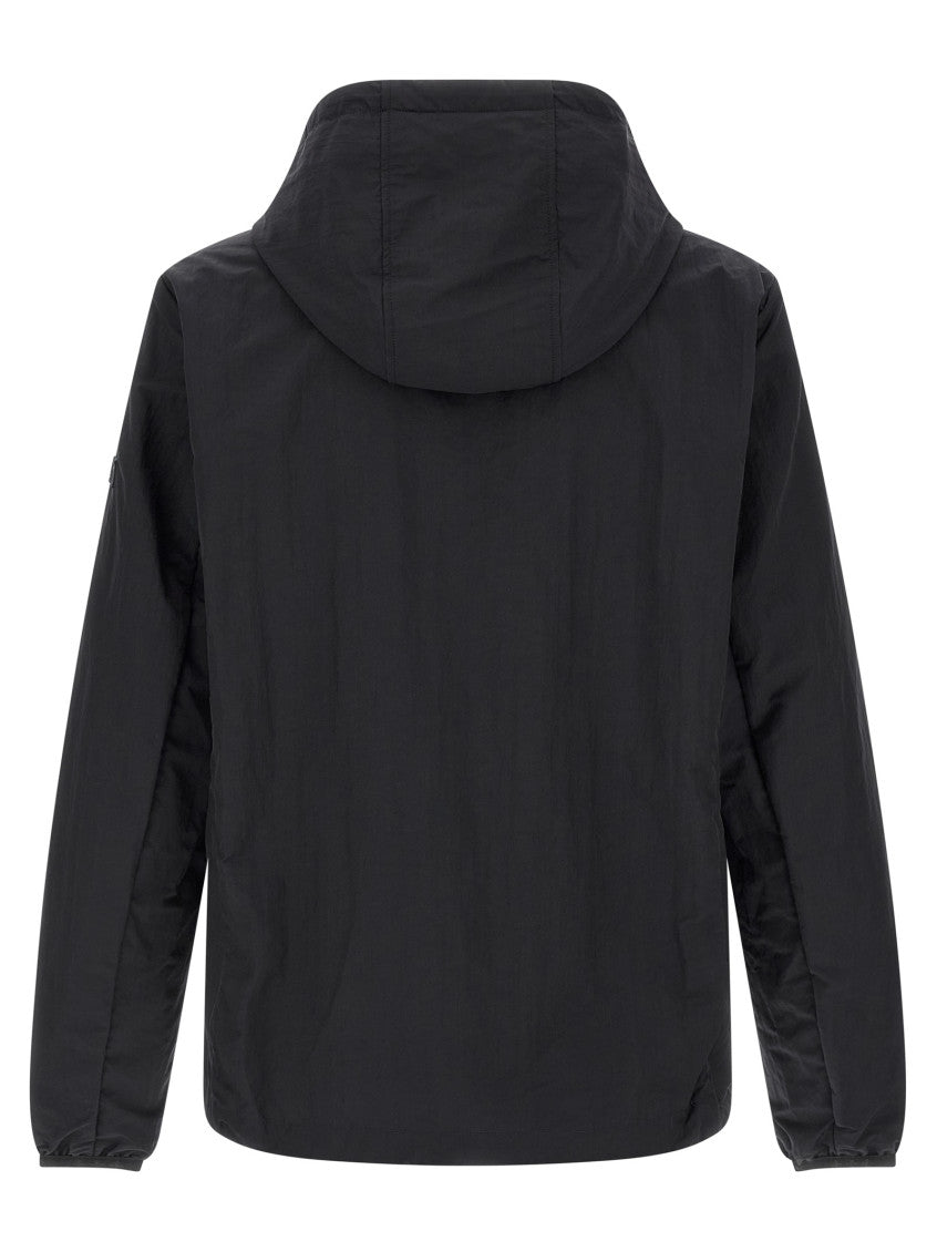 Black Solid Hood Jacket 2
