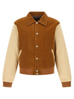 Brown Color Block Jacket 1