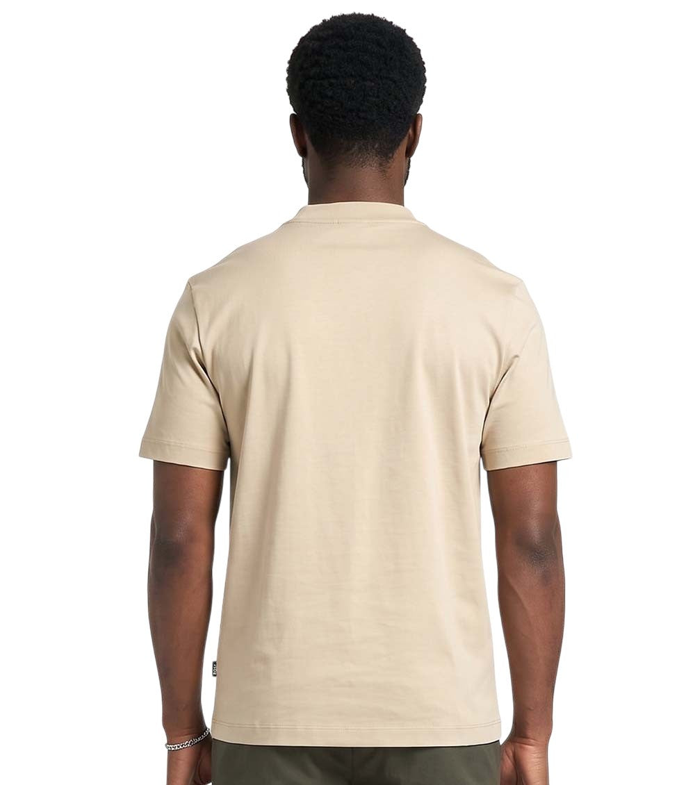Beige Crew Neck T-Shirt 2