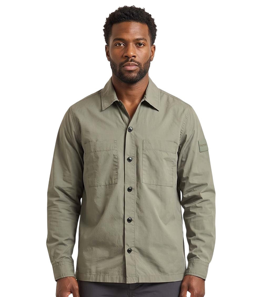 Olive Relaxed Solid Shirts 1