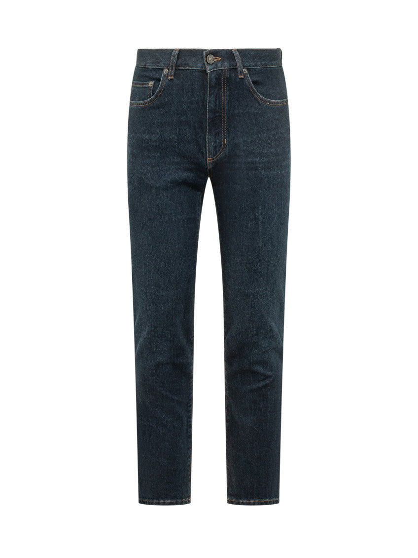 Blue Slim Mid Rise Jeans 1