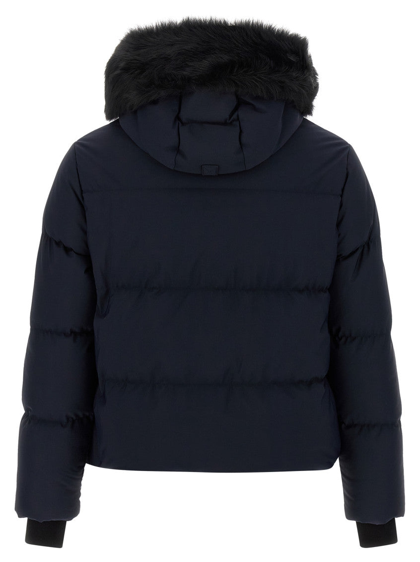 Blue Solid Hood Jacket 2