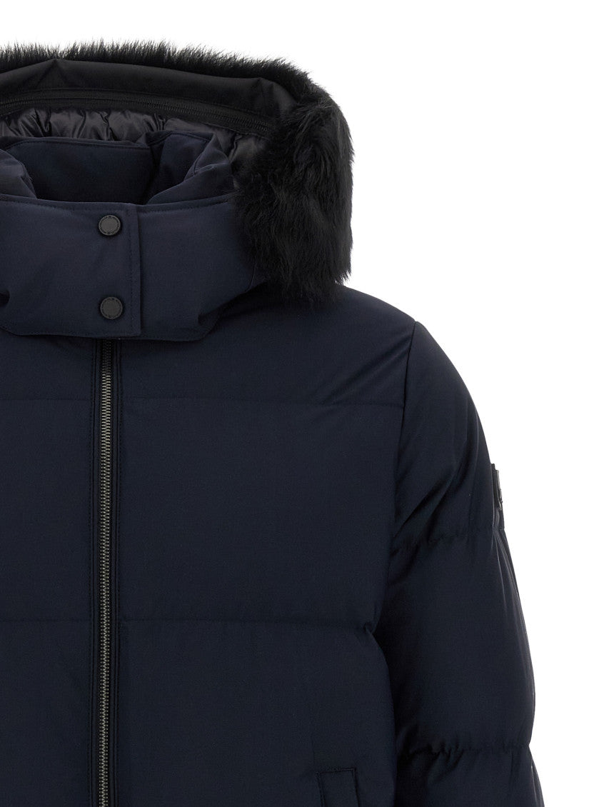 Blue Solid Hood Jacket 3