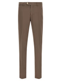 Beige Slim Flat Front Pants 1