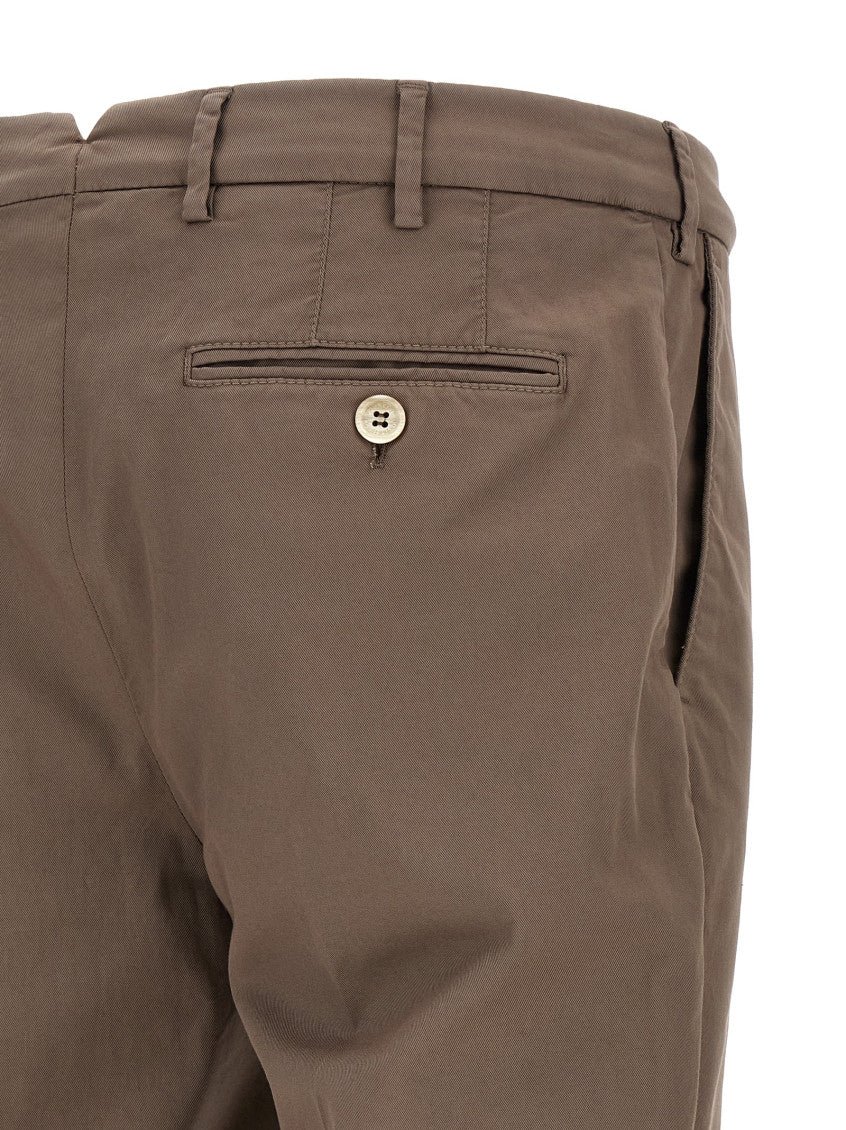 Beige Slim Flat Front Pants 4