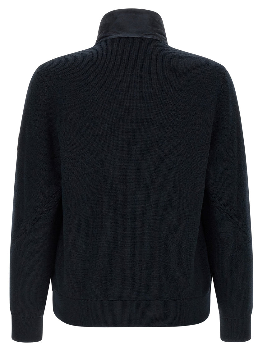 Blue Solid Wool Jacket 2