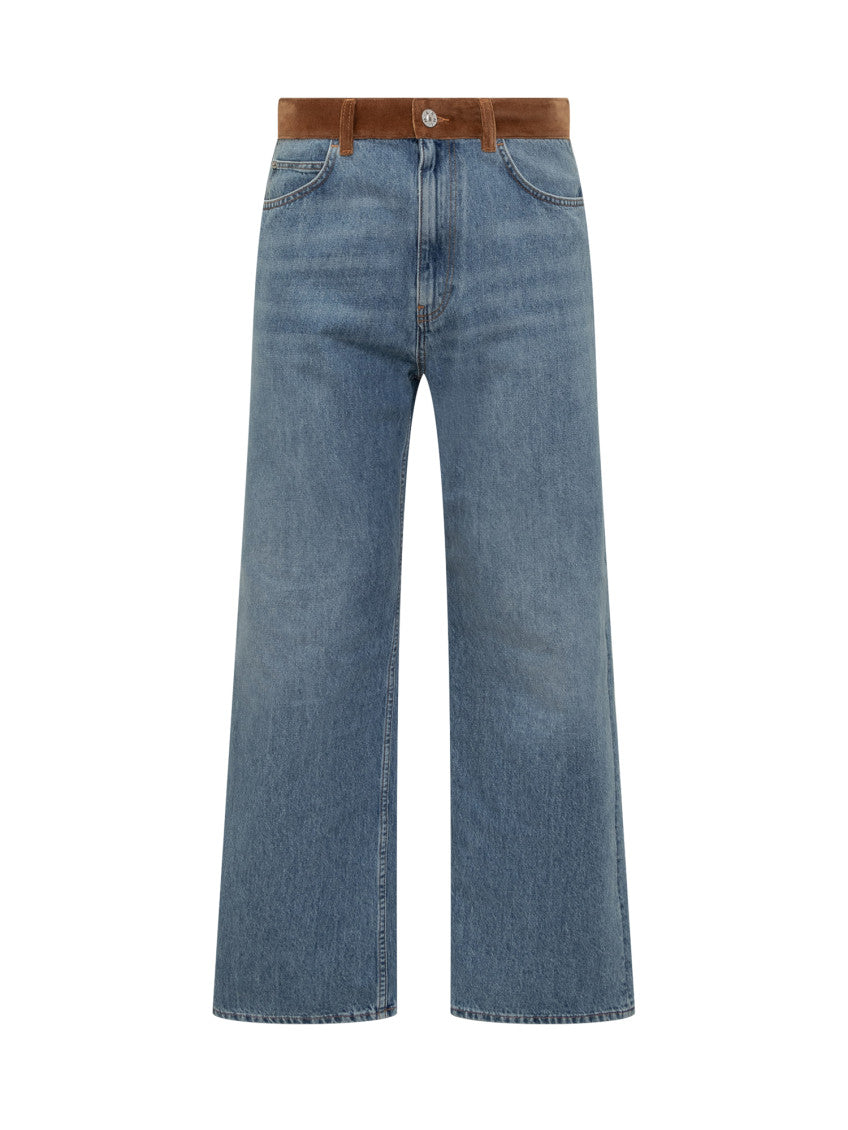 Light Blue Mid Rise Jeans 1