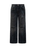 Black Loose Mid Rise Jeans 1